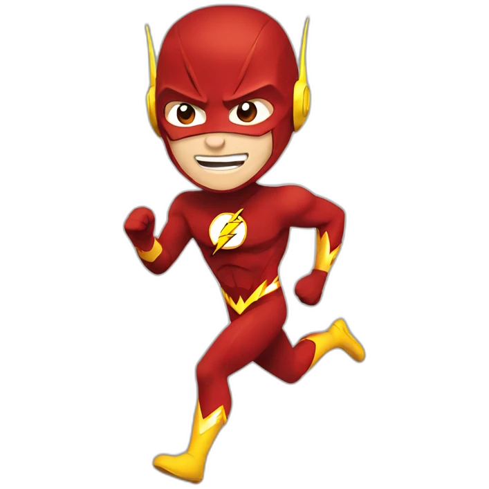 The flash running emoji