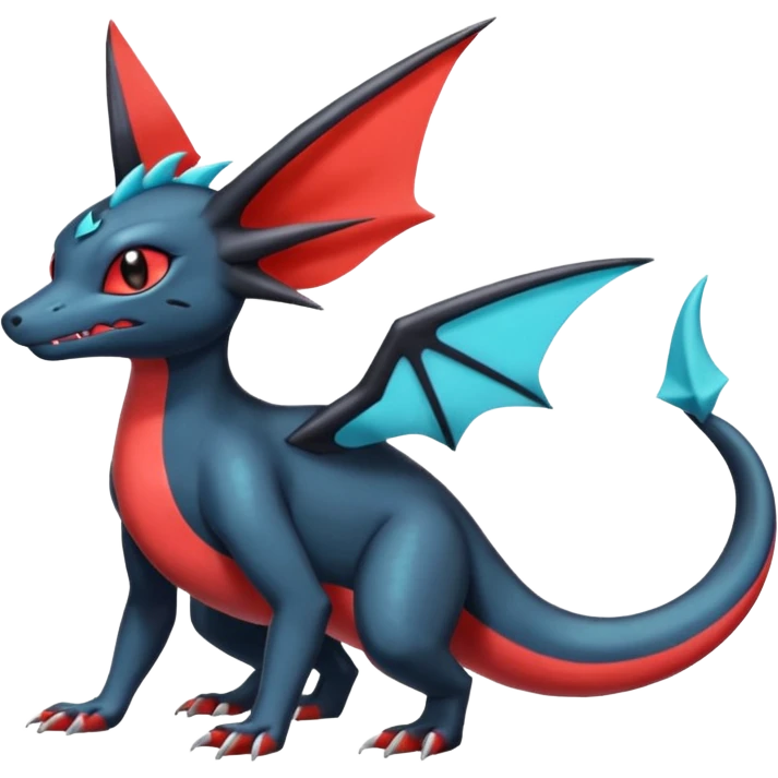 Shiny Salandit-Umbreon-Salamence-Nargacuga-Noivern-Noibat-Hybrid (Full body) emoji