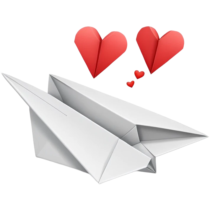 Paper airplane with heart for 'Story of My Life' by One Direction emoji