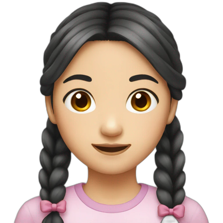 Asian girl with pigtails emoji
