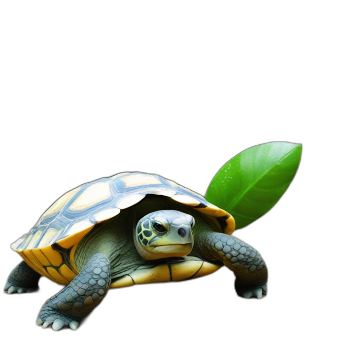 Axolot sur une tortue emoji