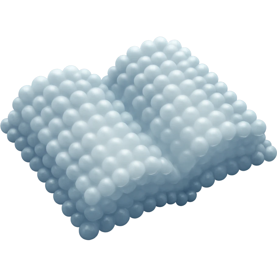 thick open book viewed from above, made entirely of small very bright white fluffy convex clouds, matte glass style, emphasis on volume and airiness, no background emoji