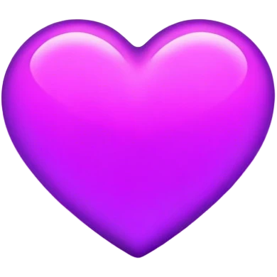 Neon purple heart emoji