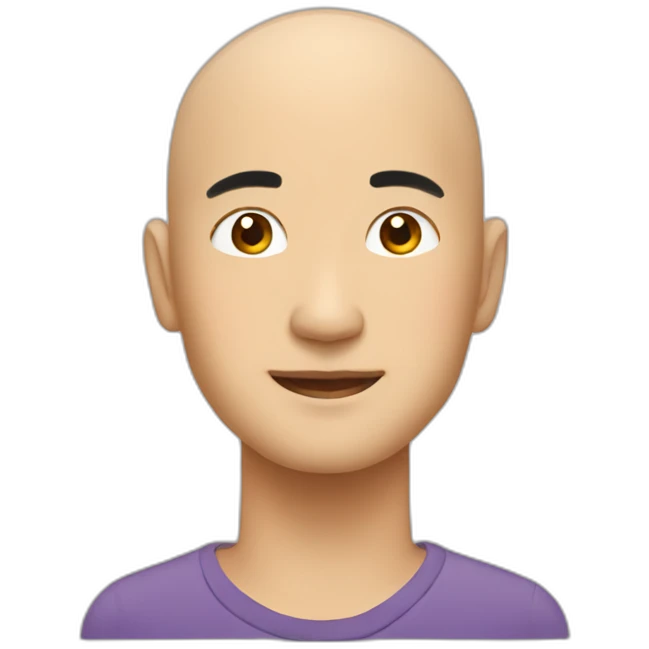Handsome bald asian guy emoji