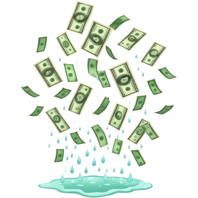 Luvia de dolares  emoji