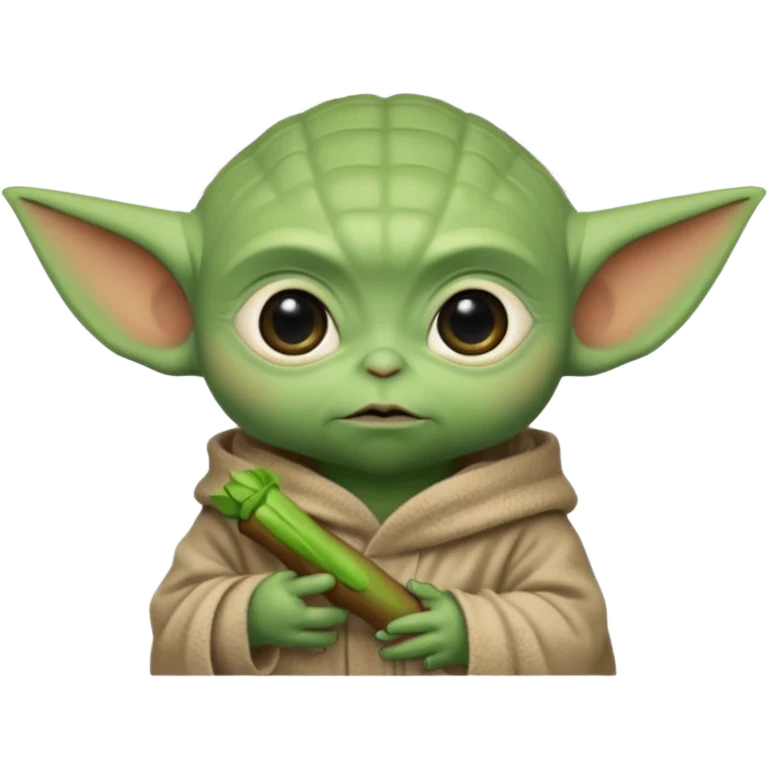 Baby Yoda with a blunt emoji
