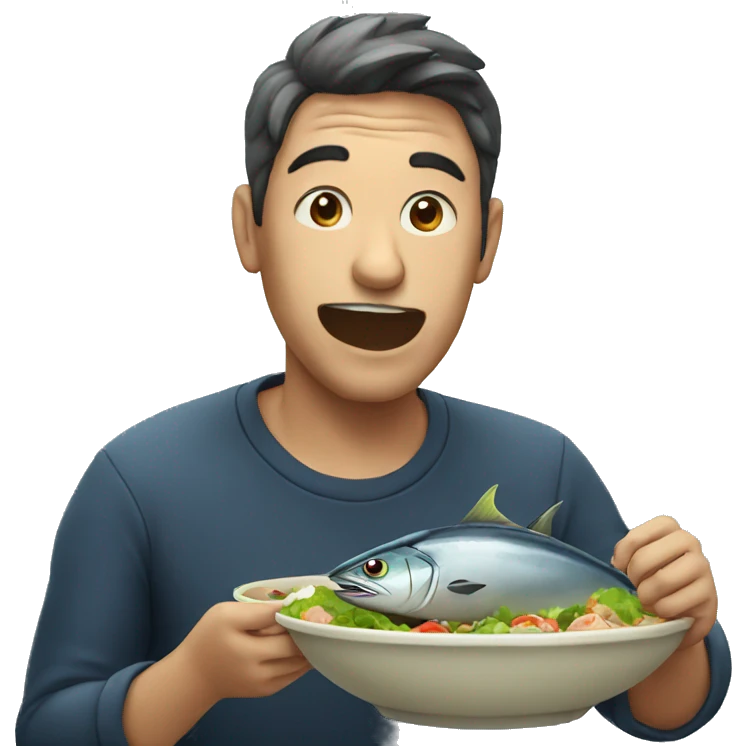 Tuna eating person  emoji