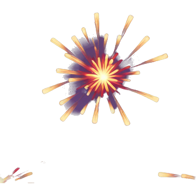 Fireworks with hearts  emoji