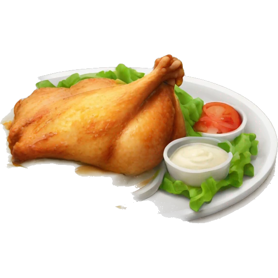 helathy meal  chicken emoji