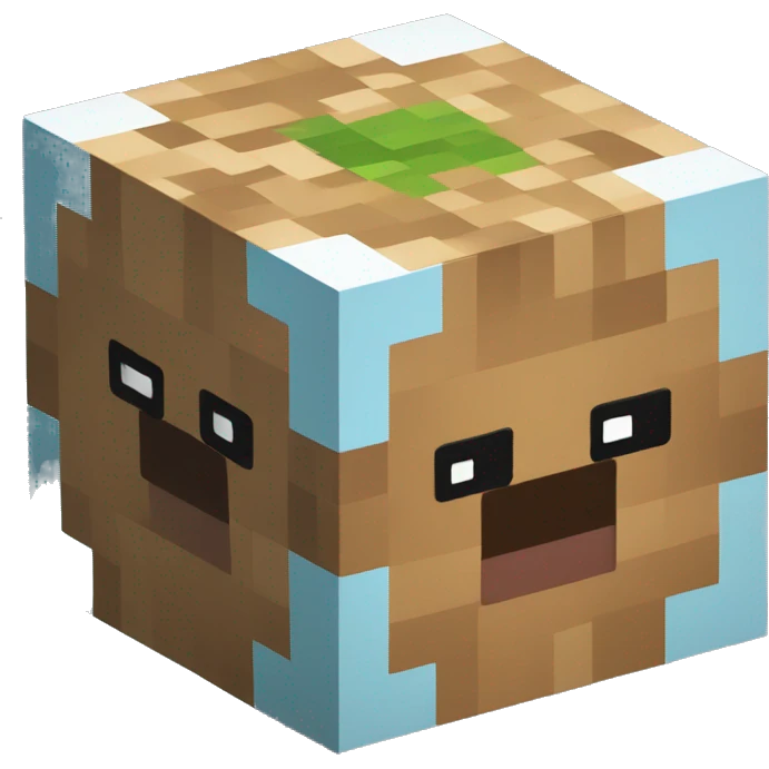 Minecraft cube emoji