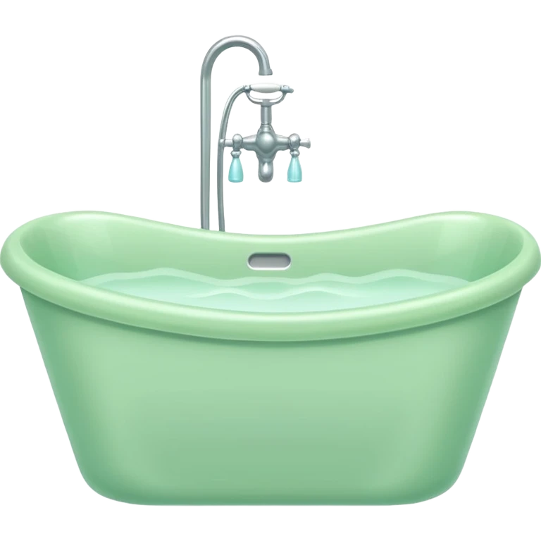 bath pastel green color emoji
