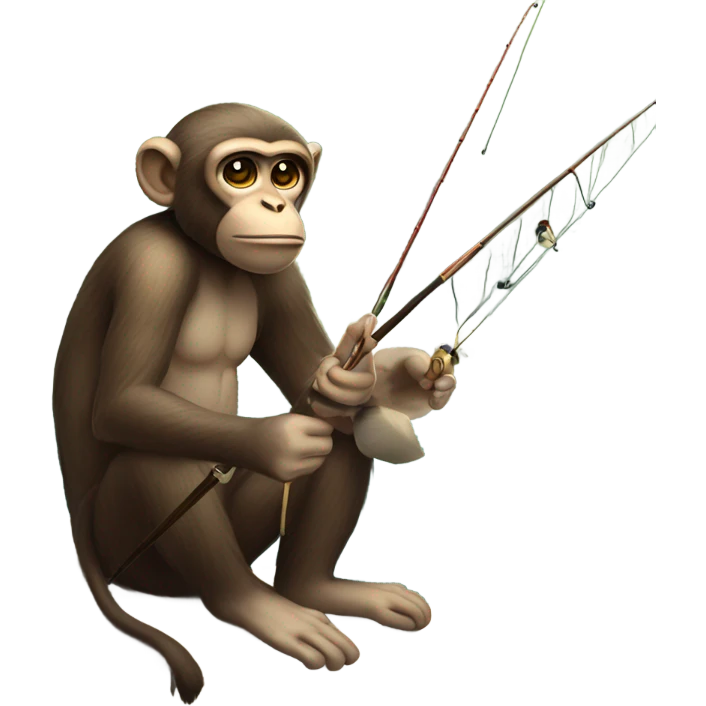 Monkey fishing  emoji