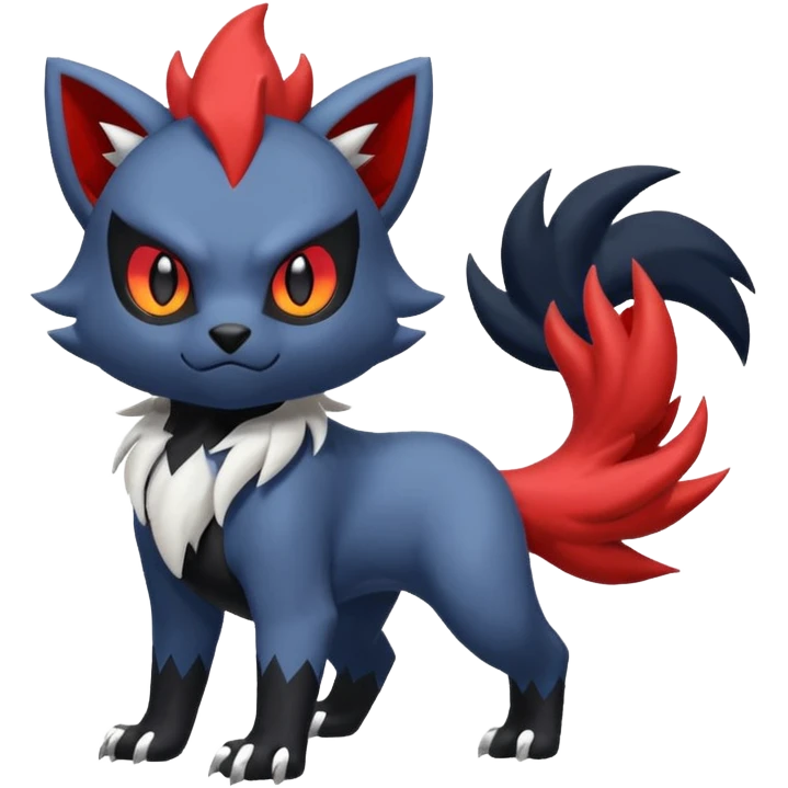 Skuntank-Litten-Absol-Zorua-Sprigatito-fusion, full body emoji