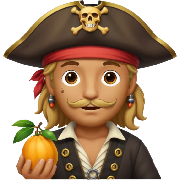 Pirate Captain Mixed with a Maracuja emoji