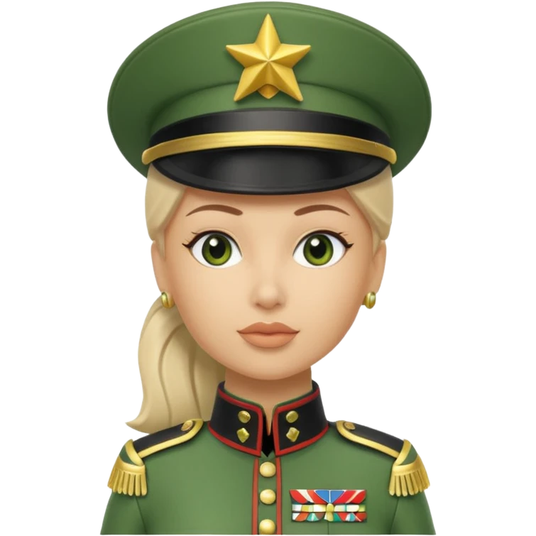 Green toy solider woman emoji