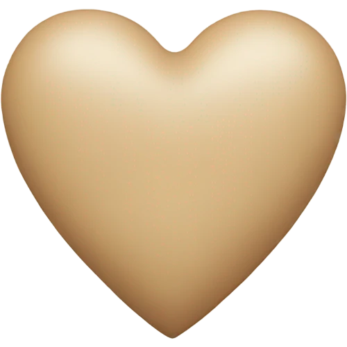 Beige heart emoji