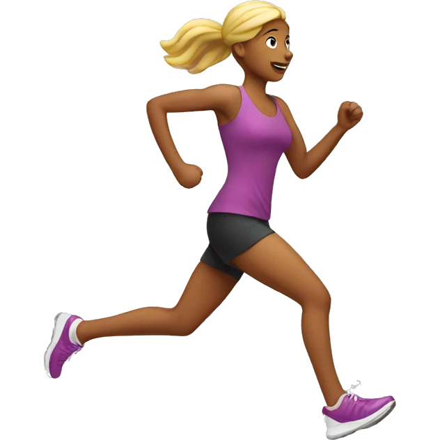 Running lady emoji