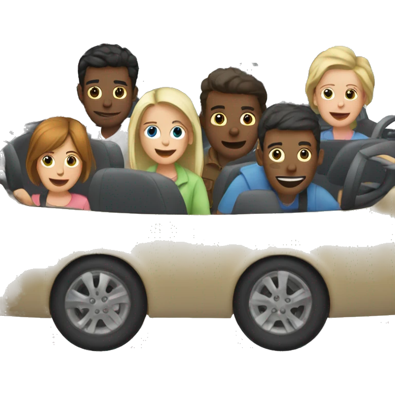 5 people in one car emoji