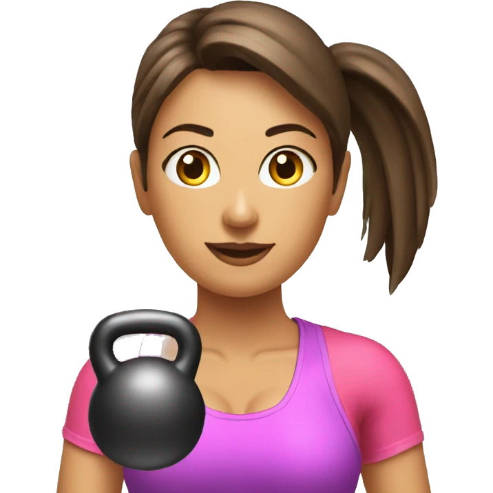woman fitness kettlebell emoji
