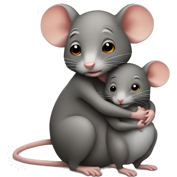 Rat hugging a child emoji