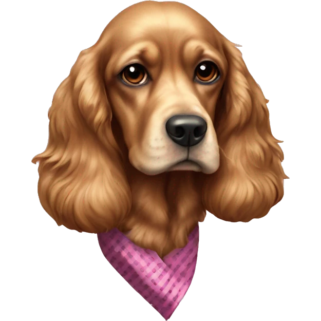 Cocker anglais tie pink  emoji