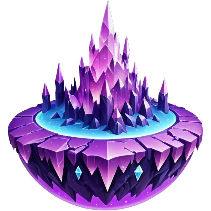 crystal mars planet, surface covered in glowing crystals  emoji