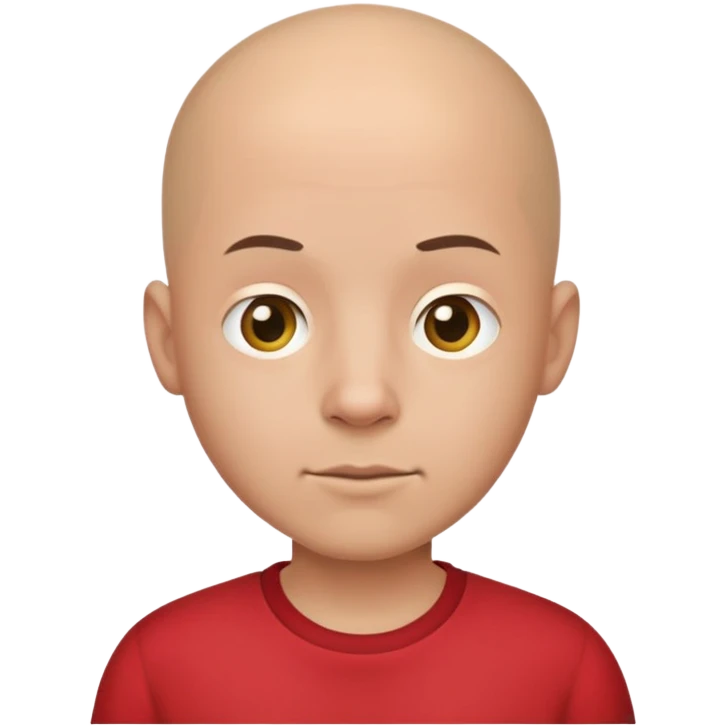 bald boy in red shirt emoji