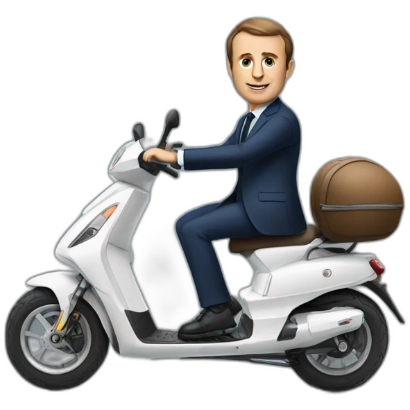 Macron en trottinette emoji