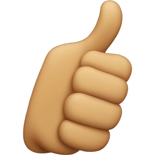 thumbs up with thumb curving backwards emoji