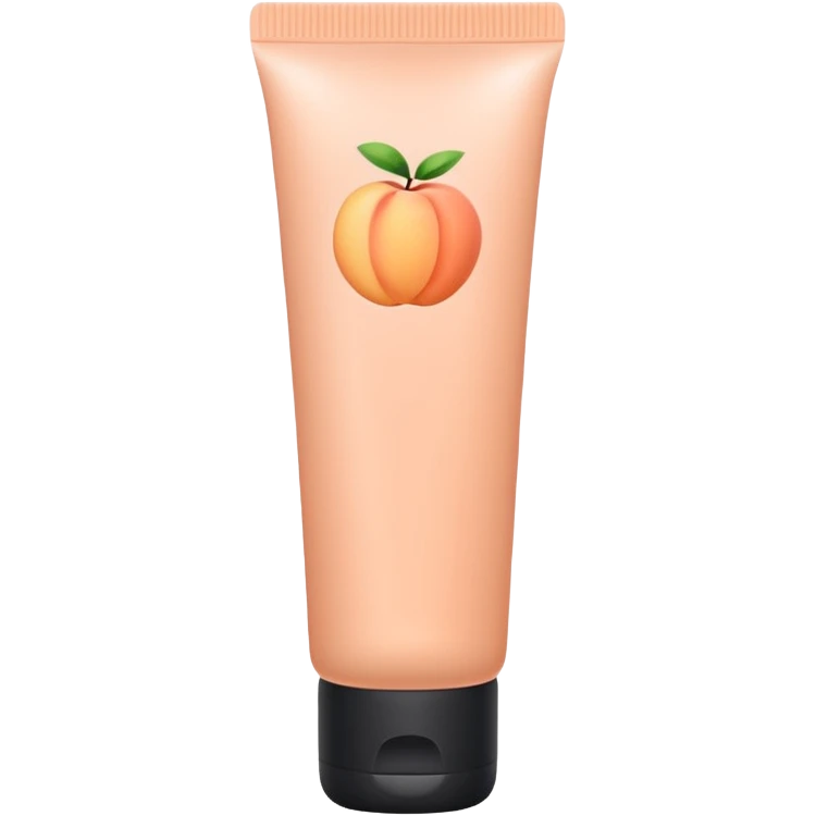 pale peach plain skincare tube emoji