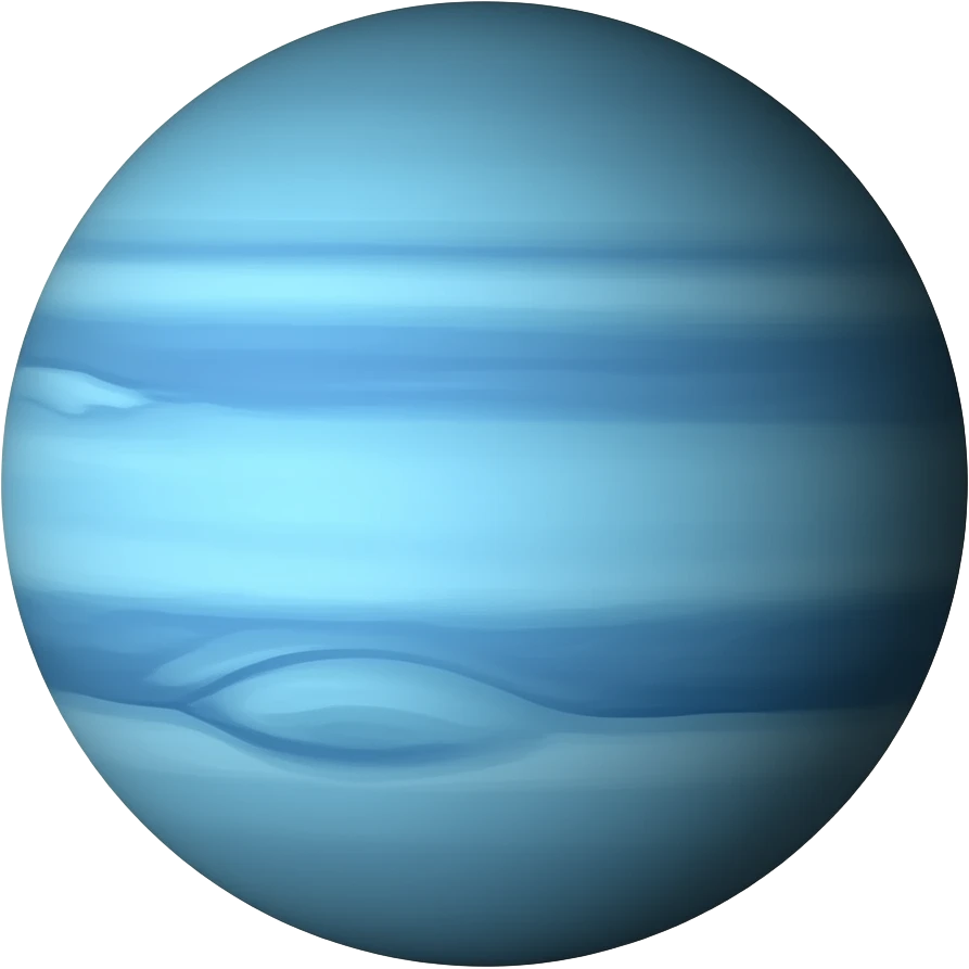 Neptune, planet, sphere, Blue, Gas Planet, Solar system planet, Japanese anime style emoji