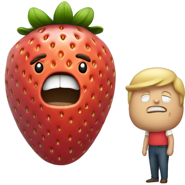 fat strawberry man emoji