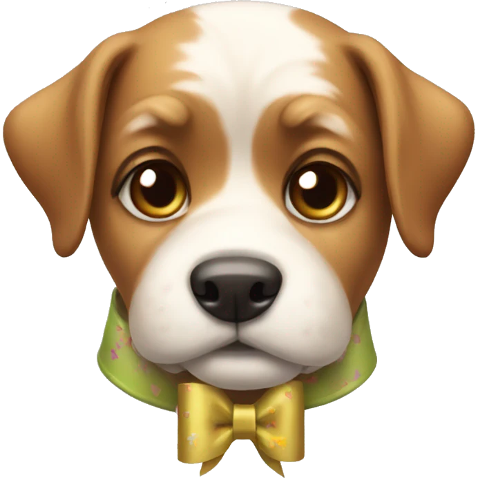 dog with bow emoji