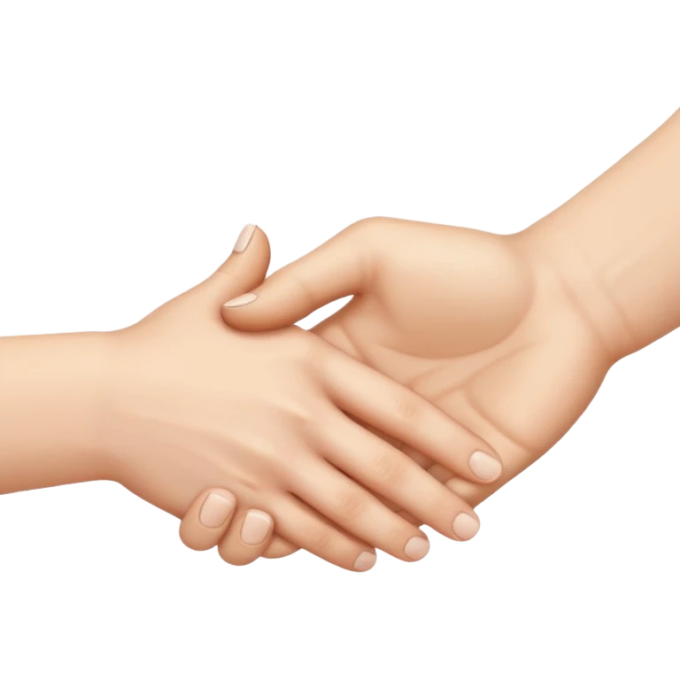 two white hands in a secret handshake emoji