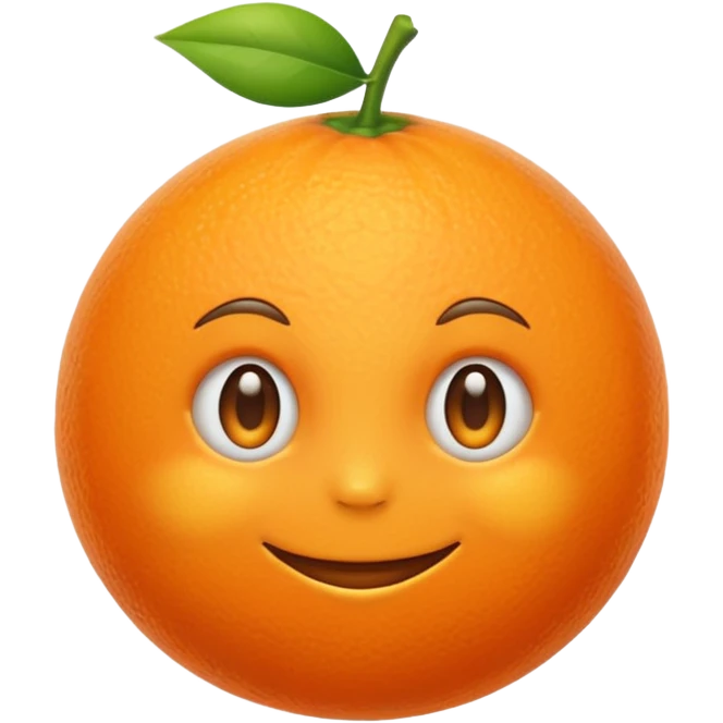 Nerdy orange emoji