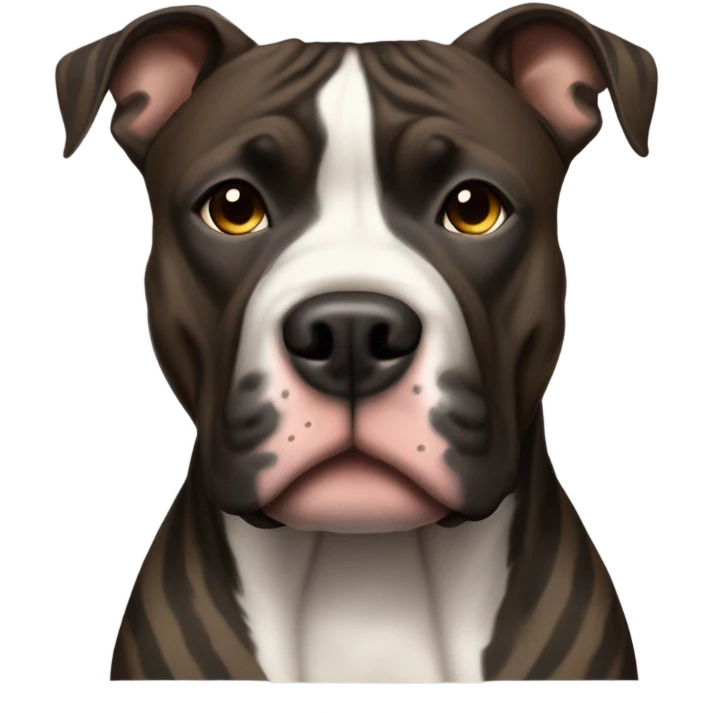American pitbull terrier dark brindle emoji