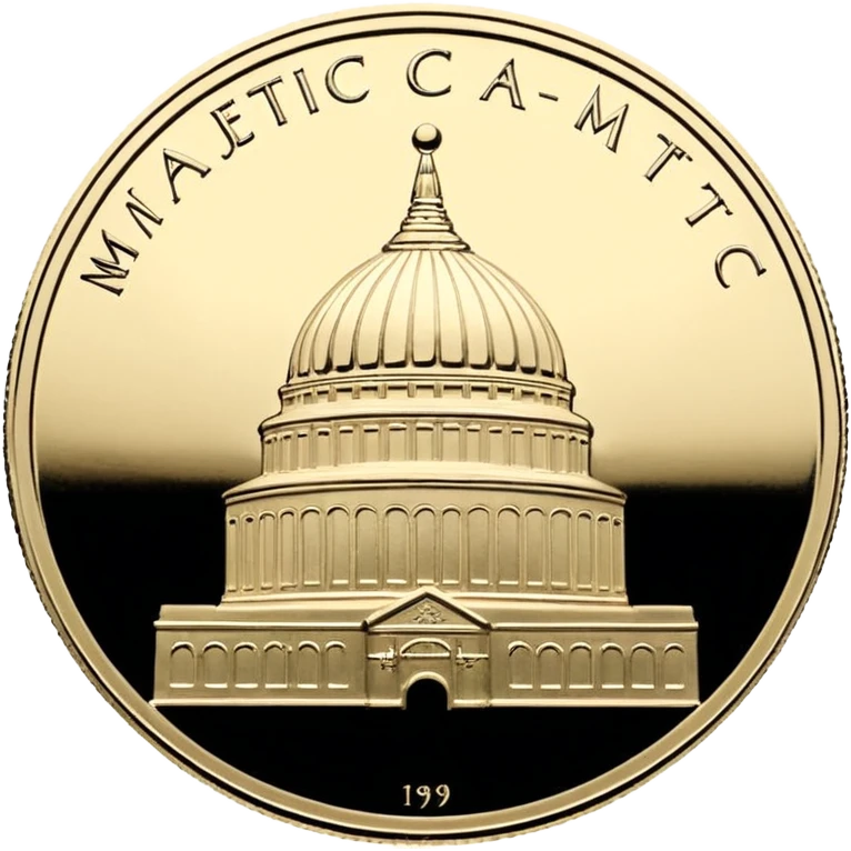 розовая монета в середине её надпись "Majestic" emoji