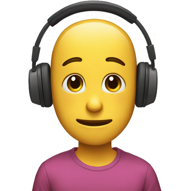 Head nodding yes with headphones emoji