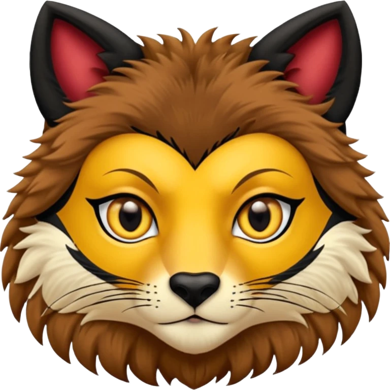 La melena del león cara de zorro ojos de corazon emoji