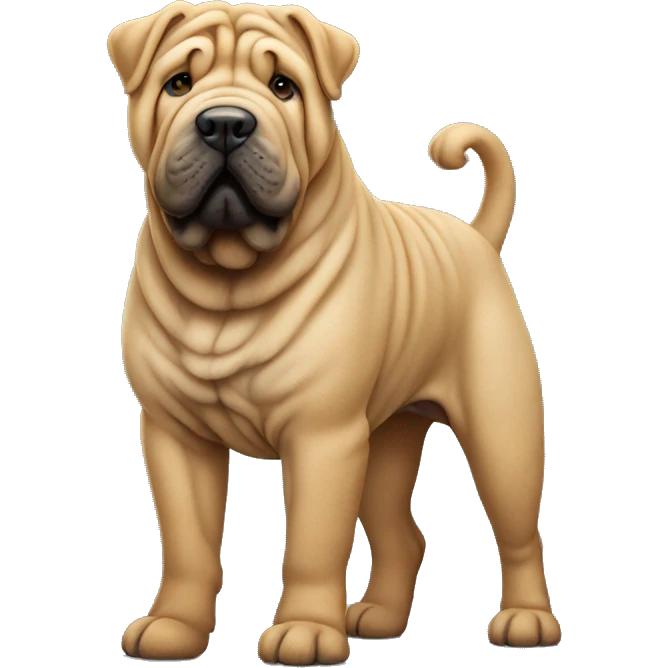 Shar pei standing emoji