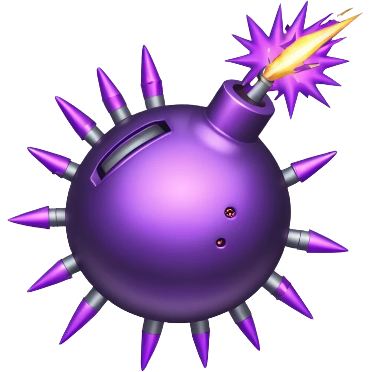 bomba con chispa morada sin cara emoji