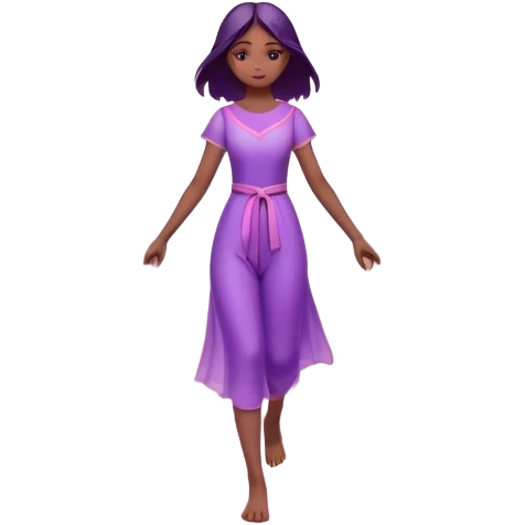 
A small figure walks across a glowing bridge, holding soft pink and purple orbs in each hand—symbolizing compassion and forgiveness. A gentle heart aura trails behind them, showing healing in motion. emoji