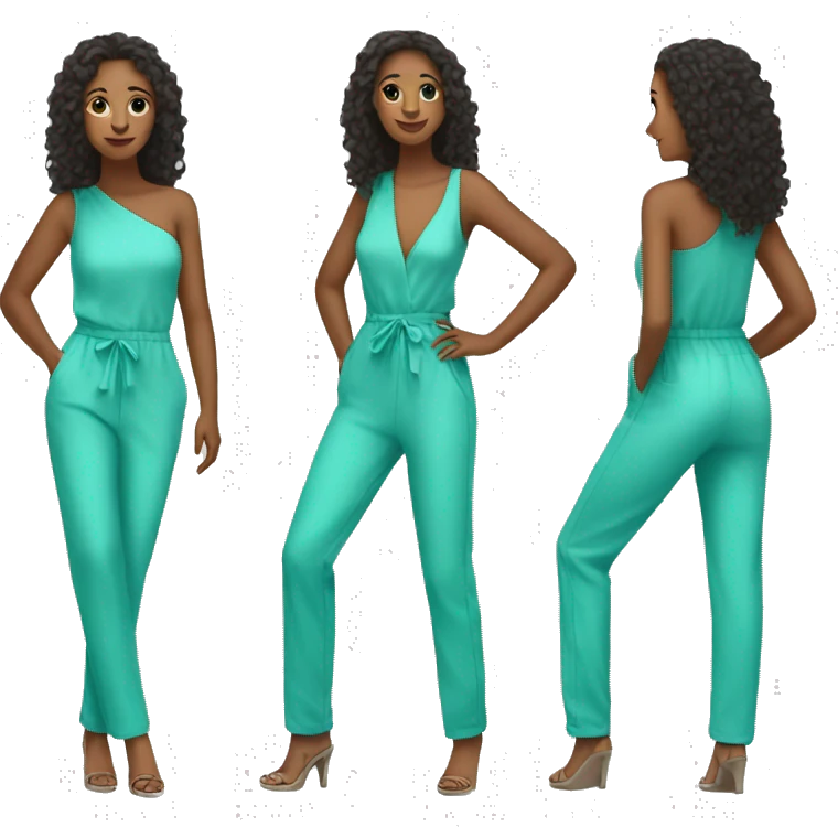 Vibrant jumpsuit like coral or turquoise. emoji
