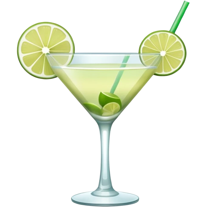 minimalistic beach cocktail emoji, with a slice of lime emoji