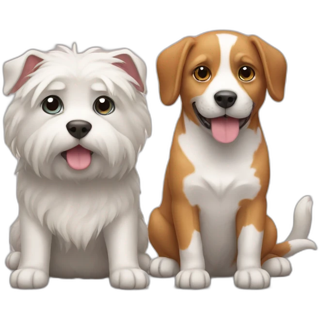 cat and dog emoji