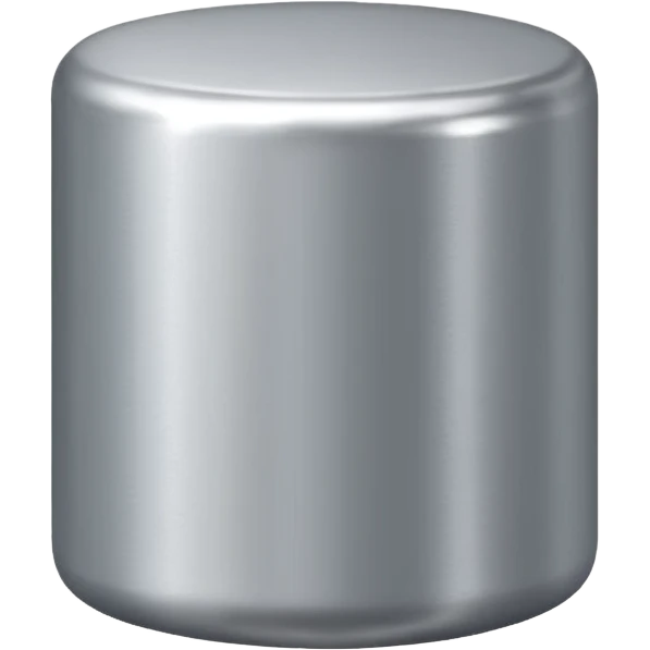 database emoji, metallic cylinder, simple, minimal details, apple style emoji