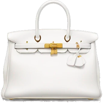 White Kelly Hermes bag  emoji
