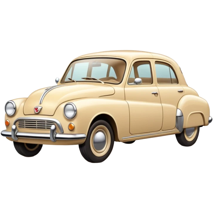 Beige creamy retro long car emoji
