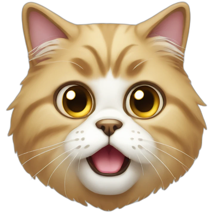 shocked persian cat emoji