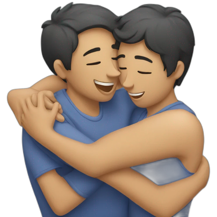 people hug fishes emoji